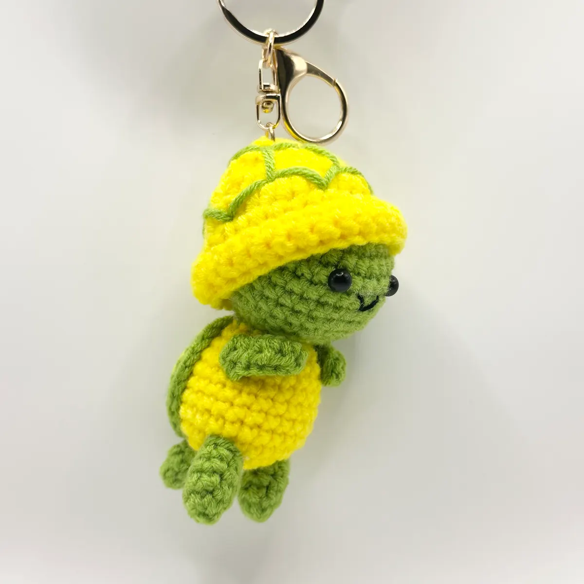 Frog in a bucket hat charm in Sunny yellow