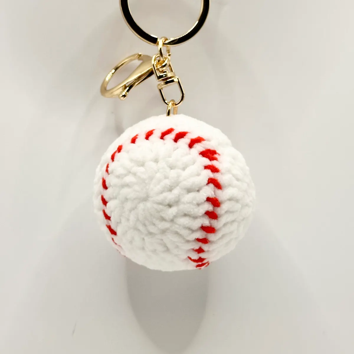 Baseball charm in White and red