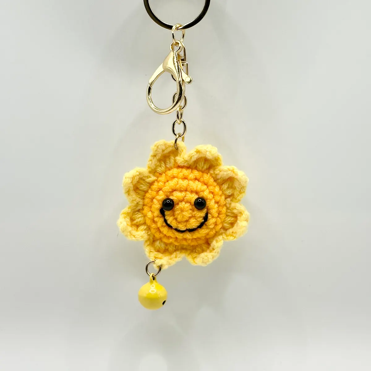 Smiling sunflower charm in Sunshine yellow