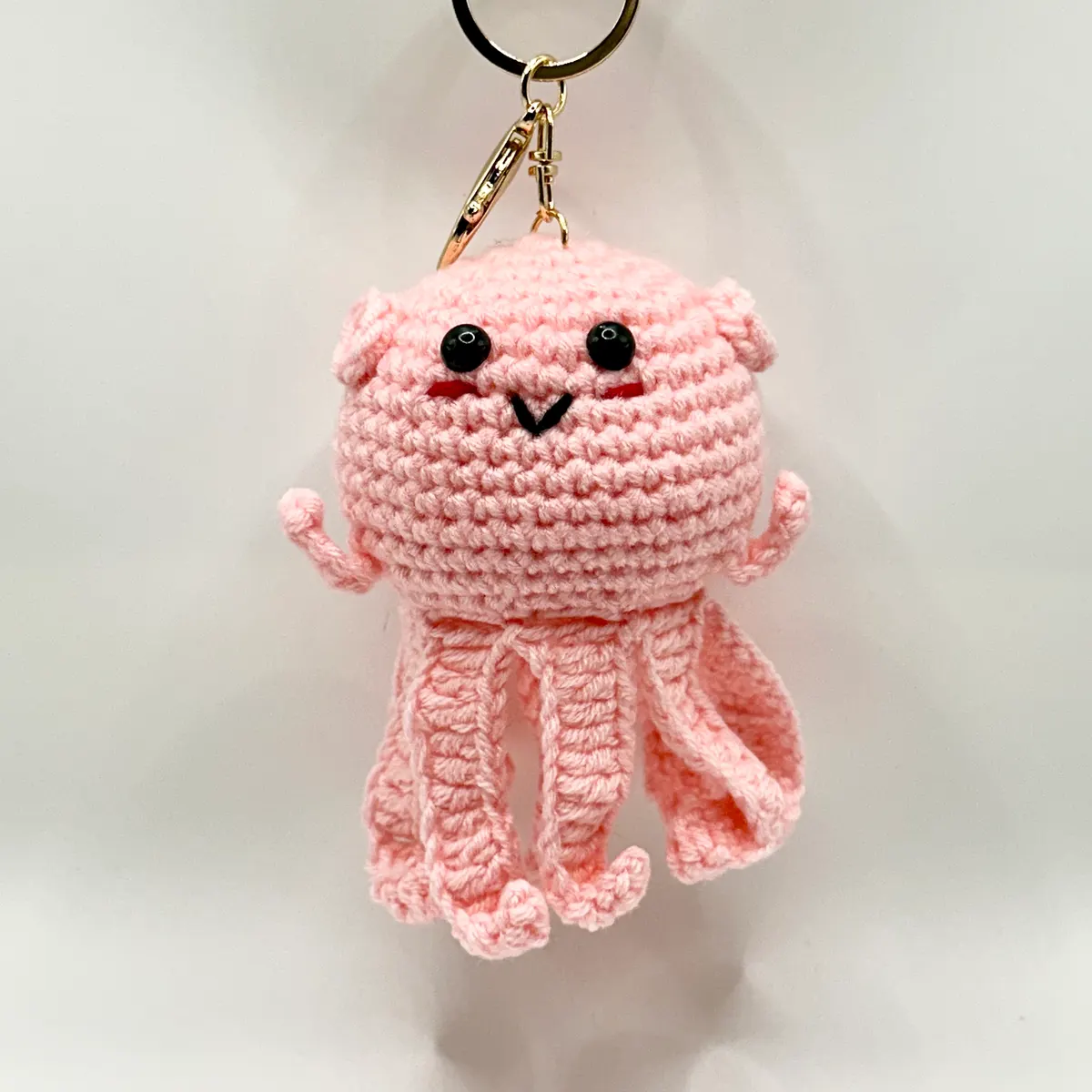 Jellyfish charm in Blush pink