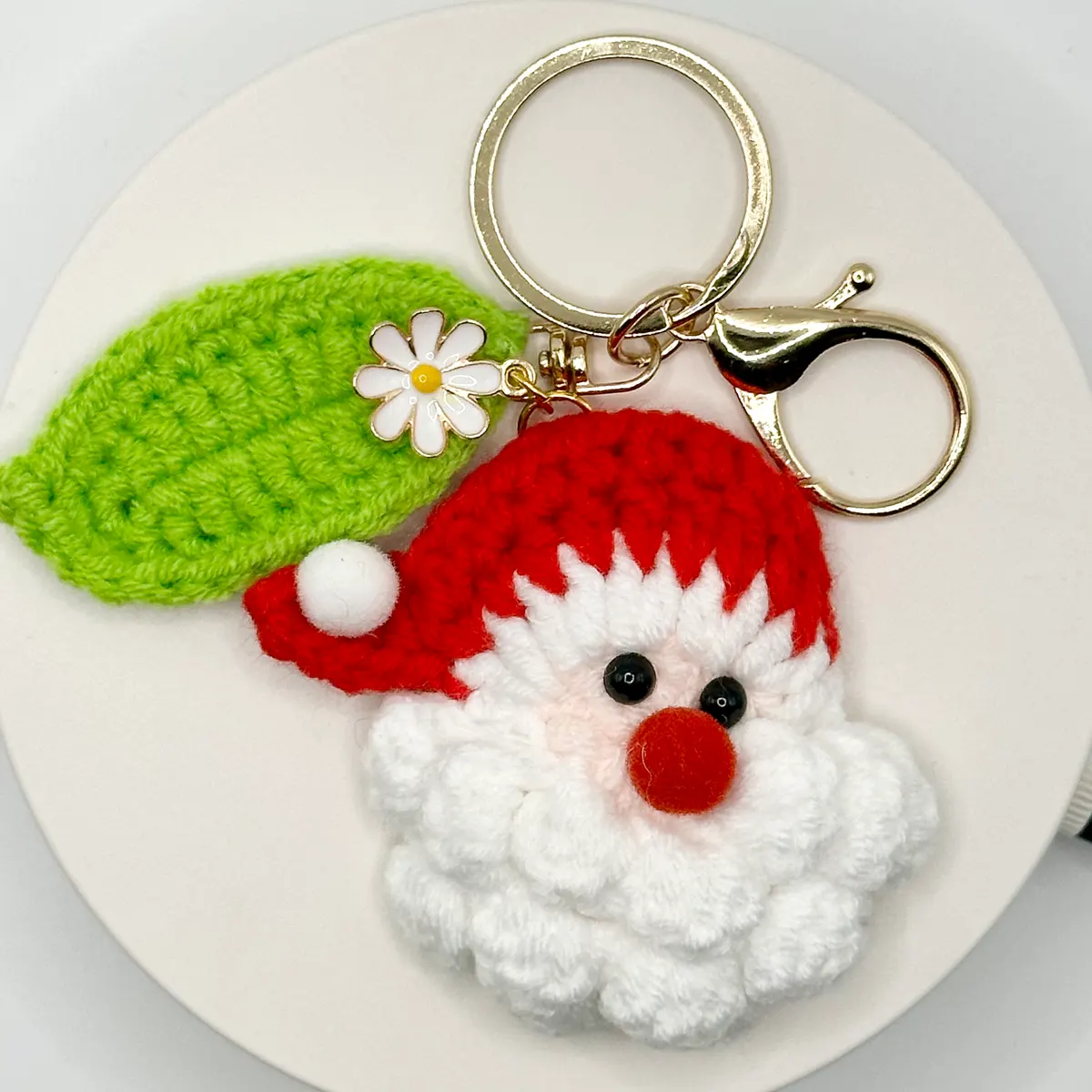 Santa charm in Red and white